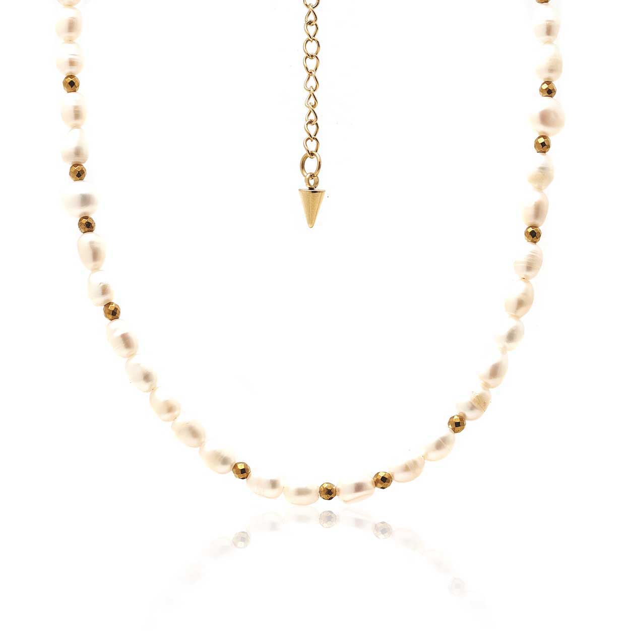 Silk & Steel Celine Pearl Necklace